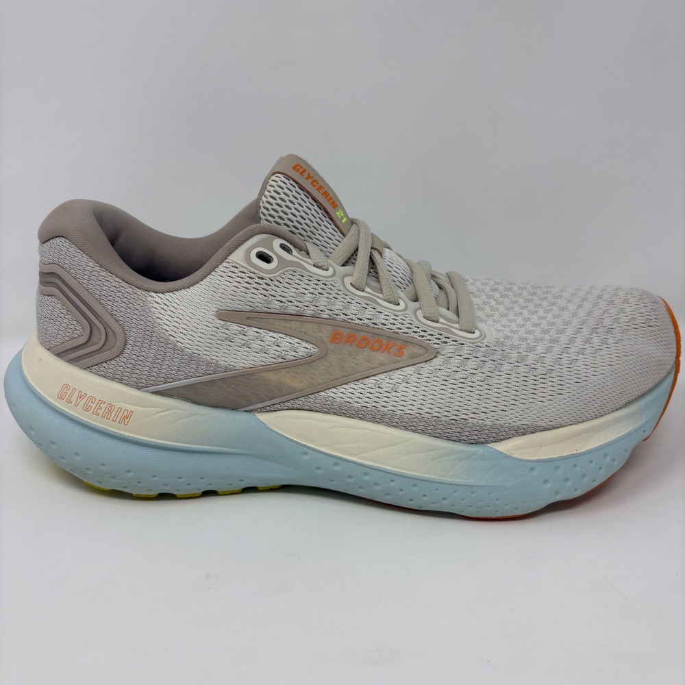 Brooks Glycerin 21 Womens Size 8.5 Grey Blue Running Shoes (1204081B195)